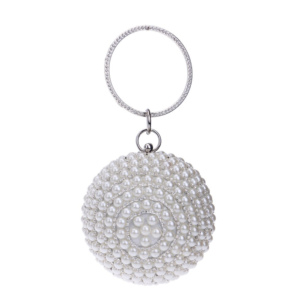 De cristal de lujo de estilo hecho a mano diamantes de imitación perla mujeres noche bolsas de de señora de boda embragues bolsos