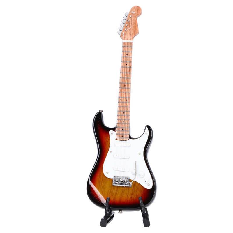 Miniature Guitar 18cm Length Model Mini Musical Ornament for for Home Decoration