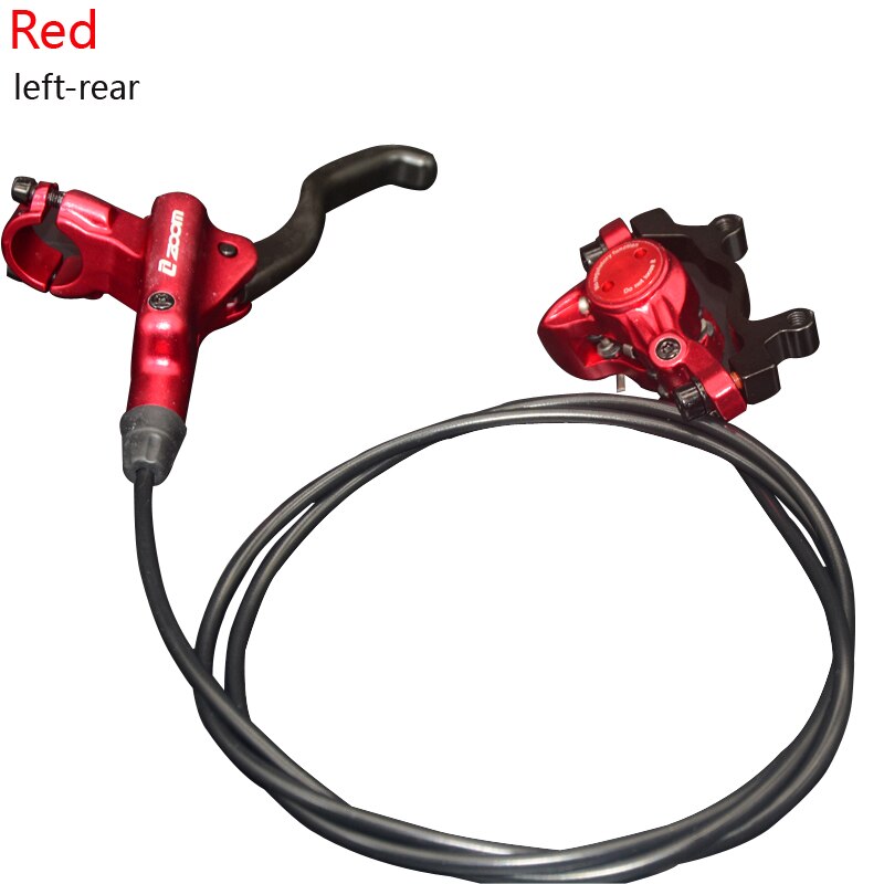 Zoom hb -875 cykel cykel mtb hydraulisk bremse mountain 800mm/1400mm/1550mm mt200 mt315 mt615 olietryk skivebremse: Rød venstre bag