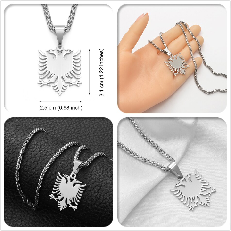 Collier Pendentif Aigle Celtique Pour Homme Et Femme - Acier Inoxydable 316L - Longueur Réglable 45-50cm - Cadeau Style