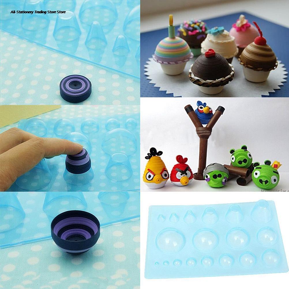 Plastic Paper Quilling Mould Half Ball Domes Scrapbooking Decoration For Kid Artwork Papercraft Tool DIY Papers Craft