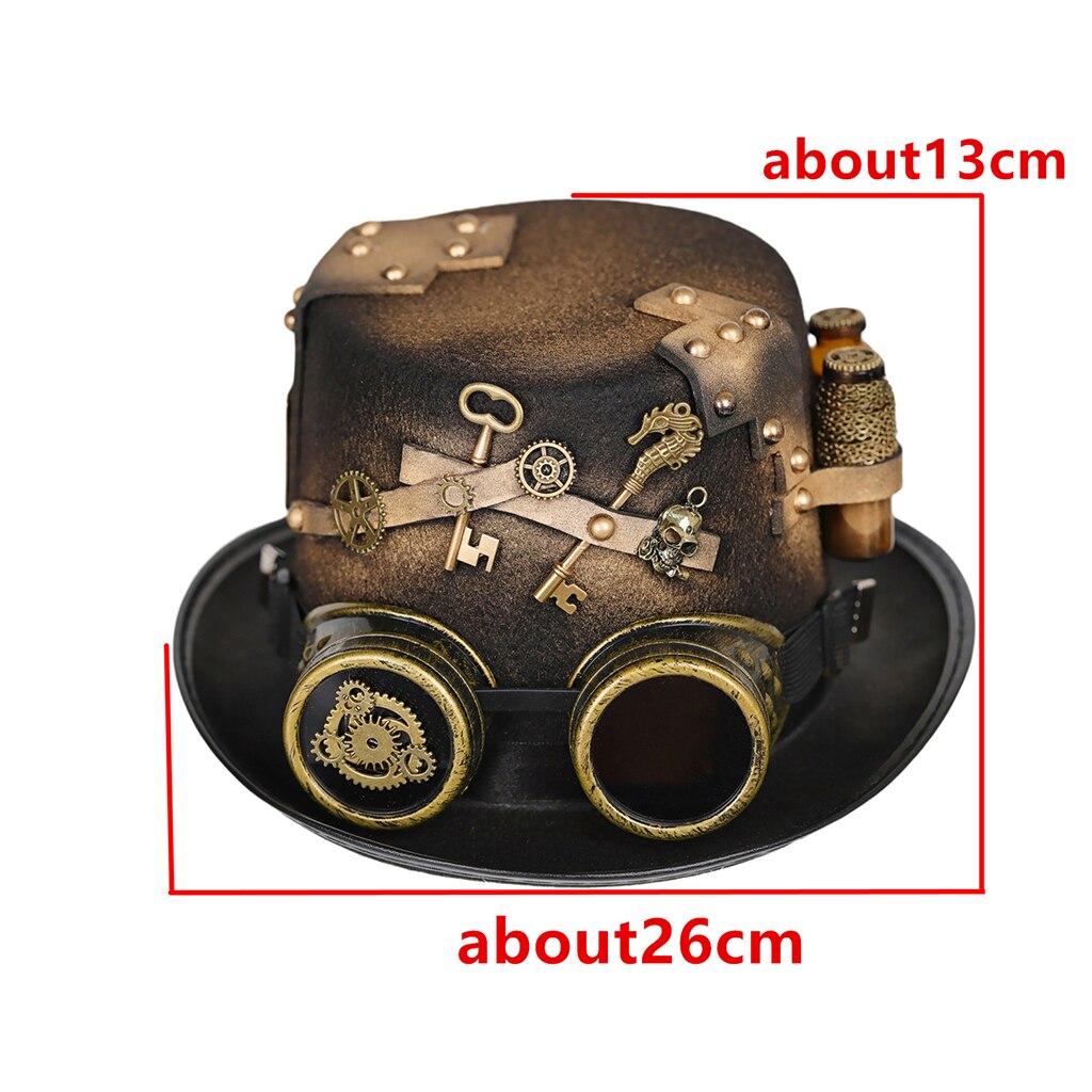 Gear Bril Bloemen Top Hat Unisex Circusdirecteur Steampunk Party Caps Cosplay