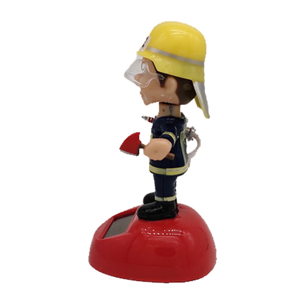 Coche de juguete bailarín alimentado por energía Solar, ornamento, muñeco oscilante, bombero, juguete, coche, tablero, decoración, accesorios de coche