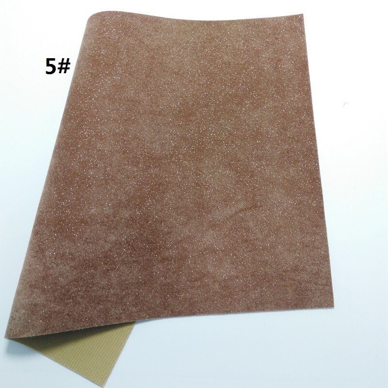 1PC 21X29CM Glitter Fluwelen Faux Leer Stof, synthetisch Leer Stof Lederen Lakens Voor Maken Bows LEOsyntheticoDIY T268: 5