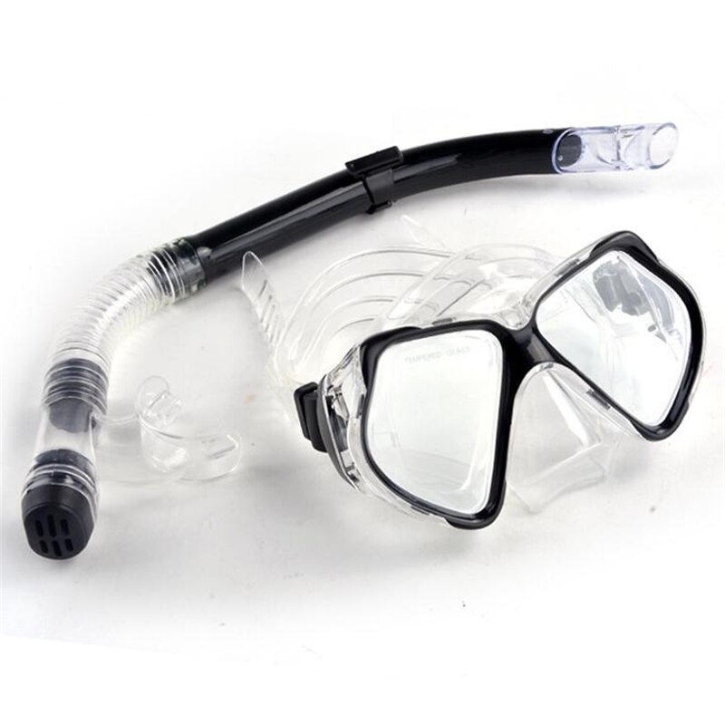 Dykkermaske snorkel svømmemaske hærdet glas snorkel maske silikone undervandsmasker dykkerudstyr