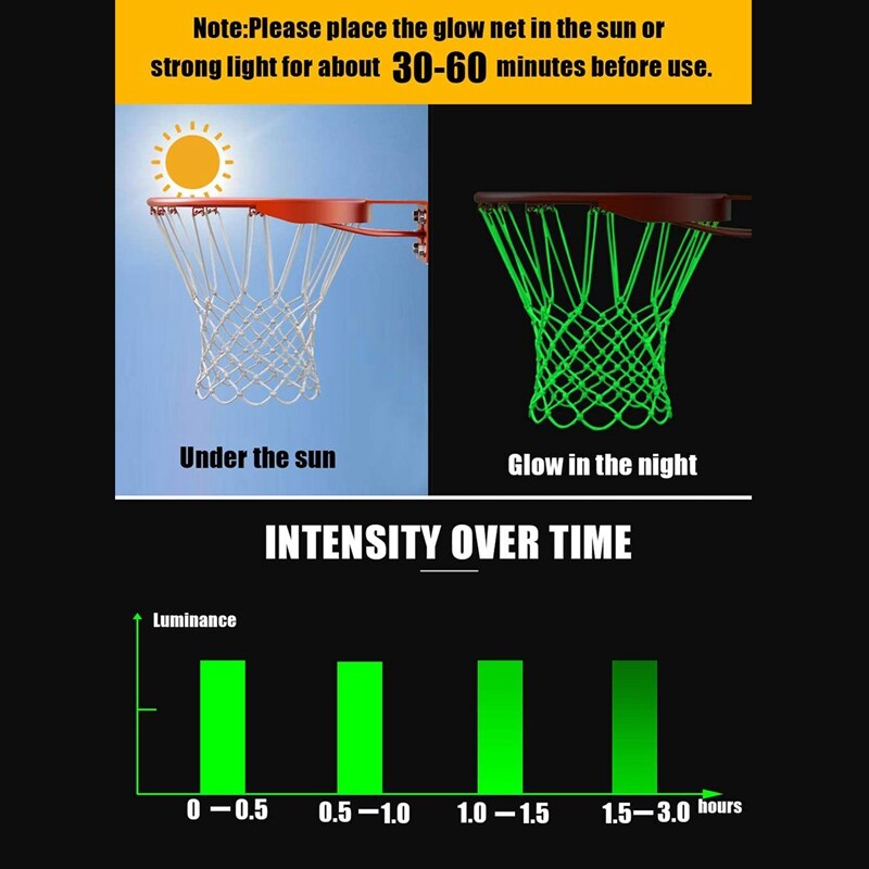 Light Up Basketball Hoop Kit Outdoor Basketball and Glow in The Dark Basketball Net Size 7- Night Basketball Sports