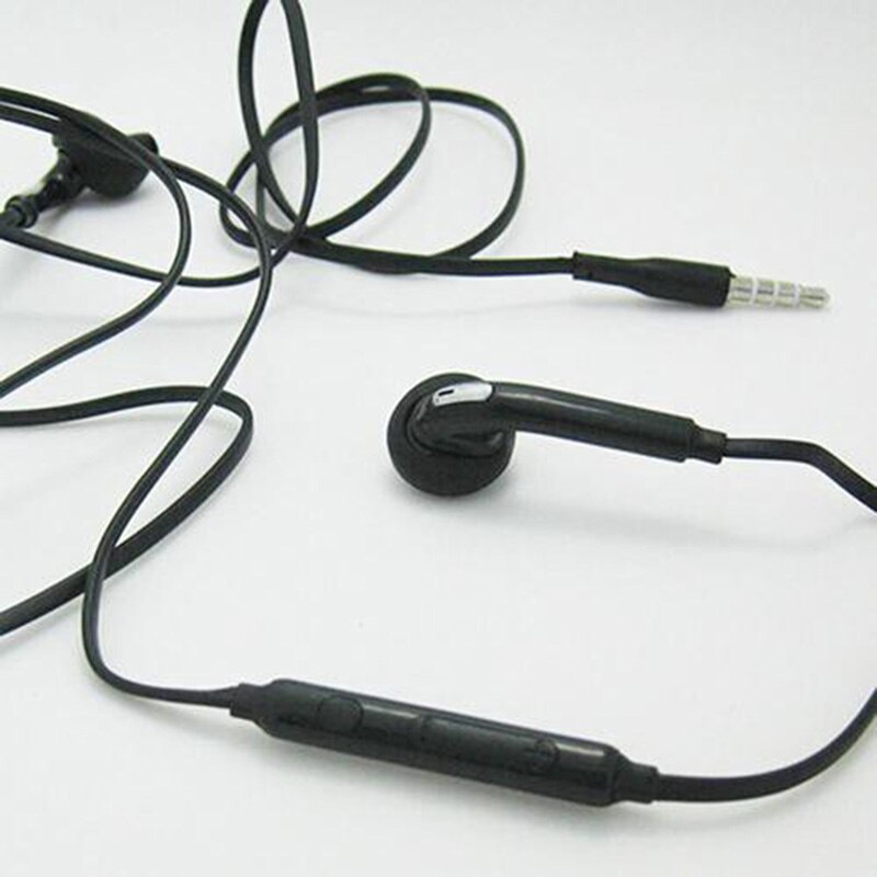 3.5mm stereoheadset hörlurar mikrofon för samsung galaxy  s10 s9 s8 plus  s7 s6 handsfree bas hörlurar