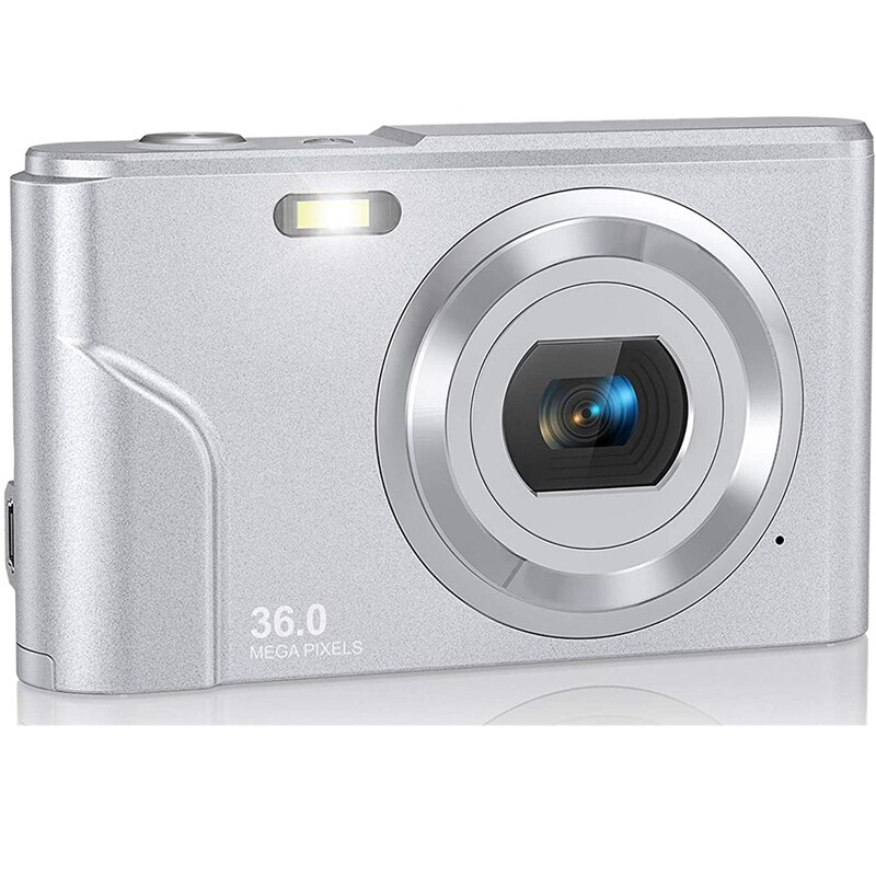 1080P 36,0 mega Pixel Digital Kamera mit 16X Digital Zoomen, Lcd-bildschirm, tragbare Mini Kameras für Studenten Jugendliche: Silber-