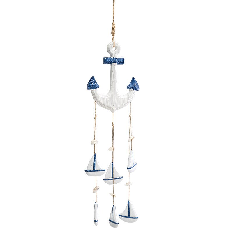 Nautisk trä fisksnöre hänge naturlig sjöstjärna skal ankare delfin fingerling sträng trä kombination hem strand inredning