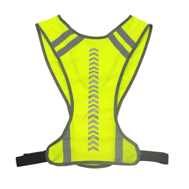 Chaleco reflectante para conducción nocturna al aire libre, chaleco deportivo de seguridad para correr: A