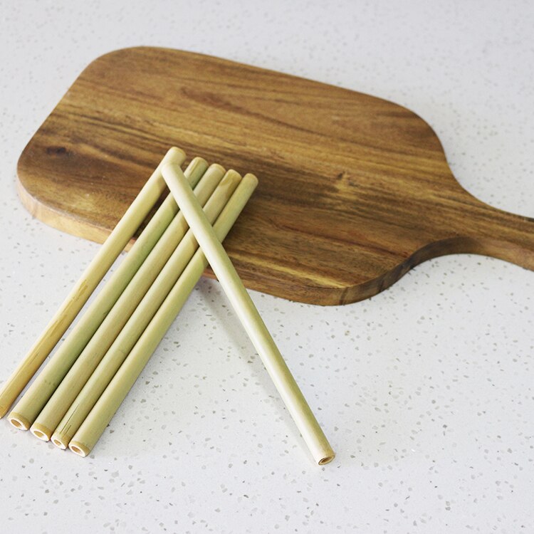 10 stks/pak Bamboe Rietjes Herbruikbare Milieuvriendelijke Feestartikelen Natuurlijke Bamboe Stro