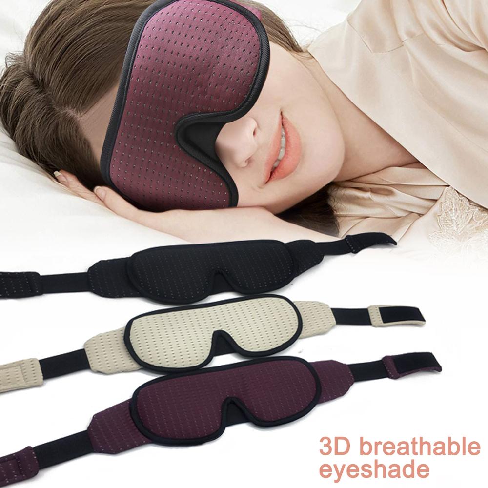 3D Ademend Memory Foam Soft Eye Patch Slapen Oogmasker Travel Sleep Shade Cover Blinddoeken Aid Slapen Beschermende Blinders