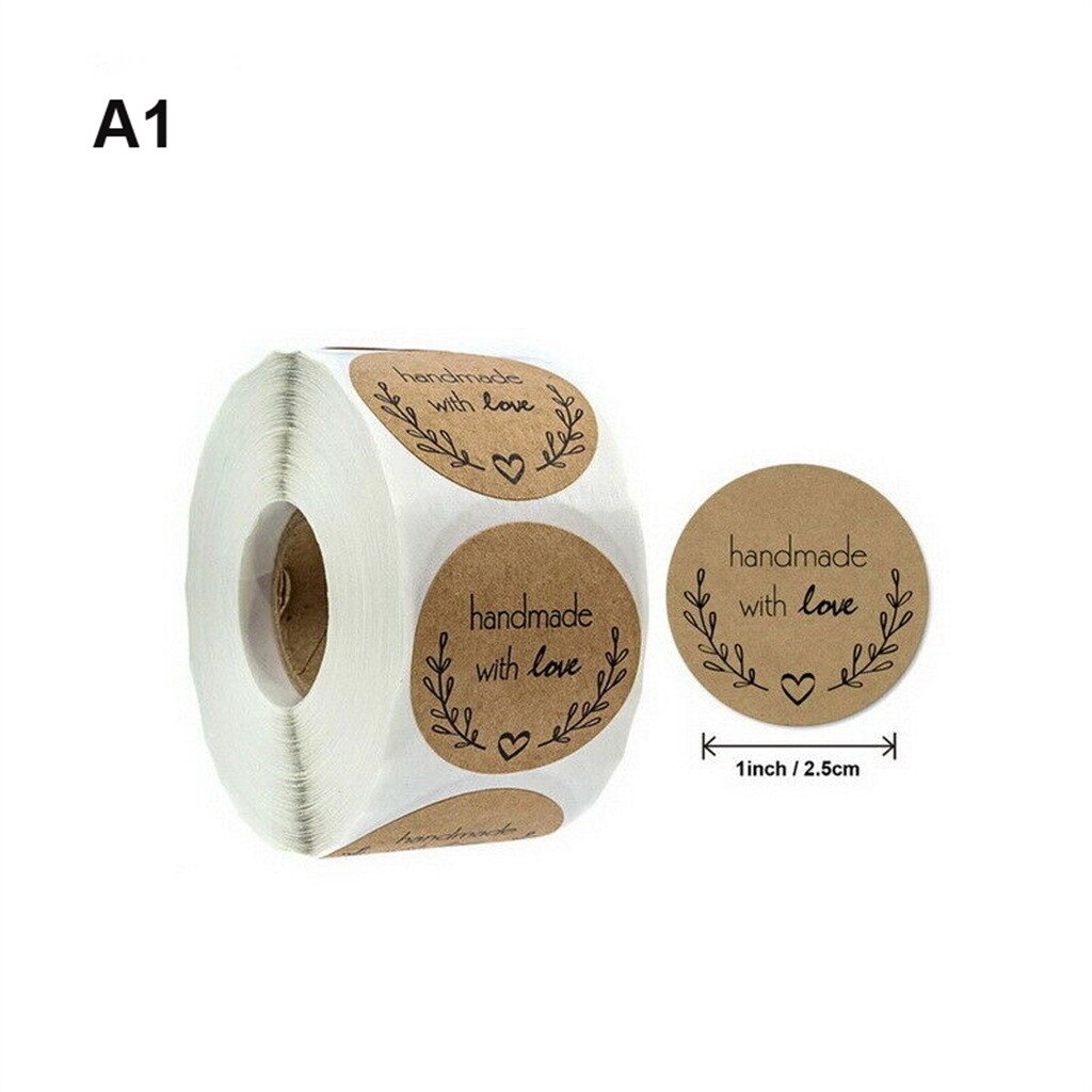 Multi-styles Handmade With Love Stickers Floral Thank You Stickers Labels Stickers For Wedding/party Box Decoration #J20