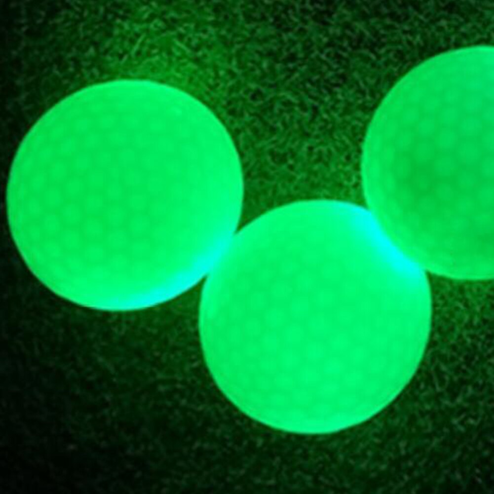 Luminous LED Light Up Fluorescent Golf Balls Glow In The Dark Light Up LED Flashing Night Training Supplies Accessories