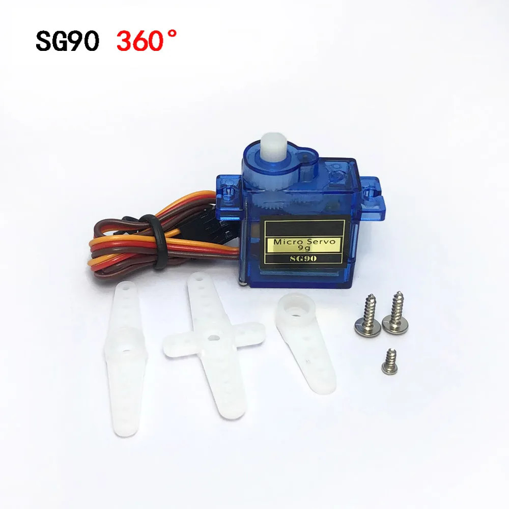 Mg90s sg90 9g digital mini mikro servo 180/360 grader til rc helikopter fly mini båd bil  mg90 9g trex 450 rc robot: Gul