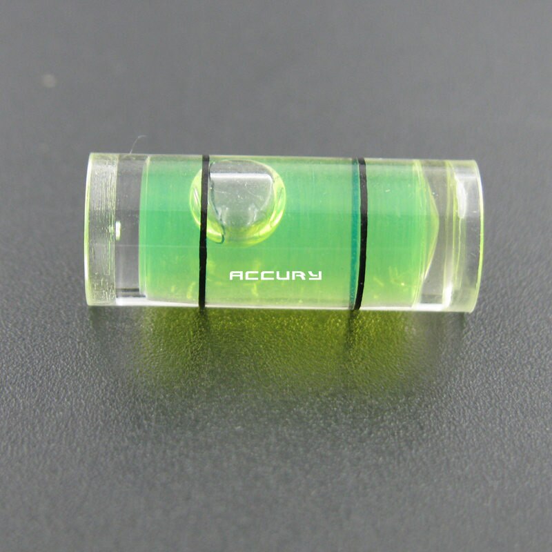 20pcs 8*20mm Plastic tube level protractor Acrylic Bubble level Circular spirit level vial