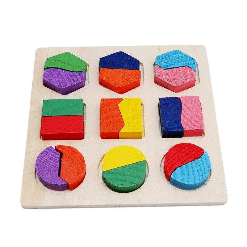 Forme in legno Geometriche Ordinamento Matematica Montessori Di Puzzle Colorato di Apprendimento In Età Prescolare Gioco Educativo Giocattoli Del Bambino del bambino: 974478