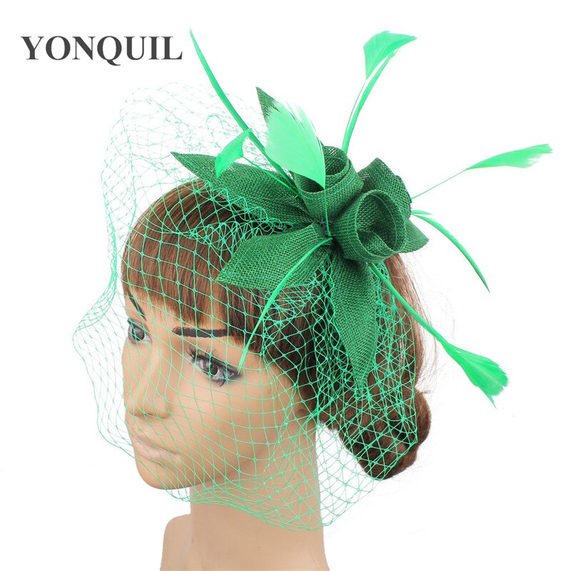 Mariage Imitation Sinamay dames chapeaux cheveux fascinateur chapeaux Cocktail pour les femmes attrayant voilage cheveux accessoires dame fête