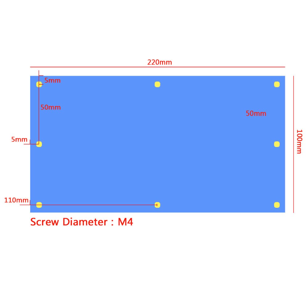 2 stücke 220x 100 x8mm Rechteck LED Kühlkörper Aluminium Kühlung Bord Kühler für Kolben LED Glühbirne Wärmeableitung Strahl Tafel