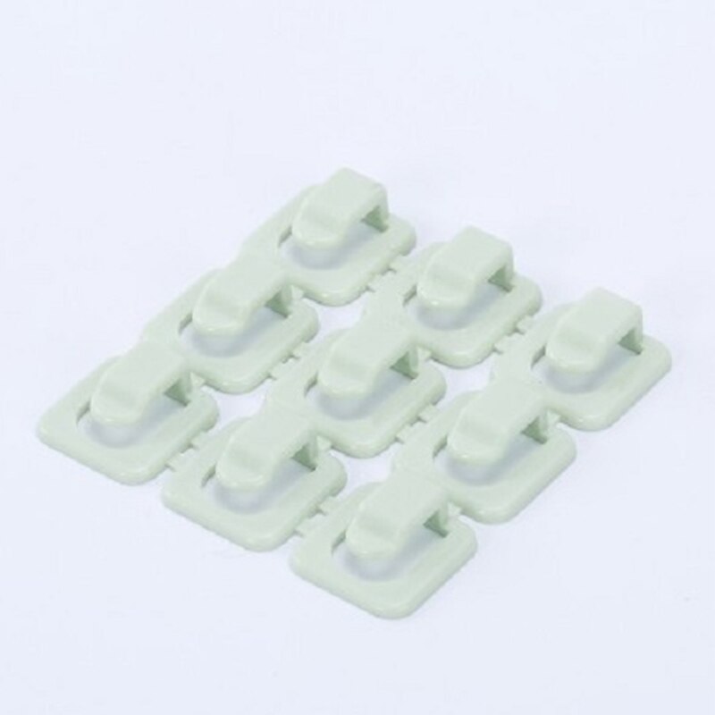 Fastgørelsesklemme wire clip bordplade væg wire fiksering selvklæbende wire clip wire net finish finish clip wire management organizer: Grøn