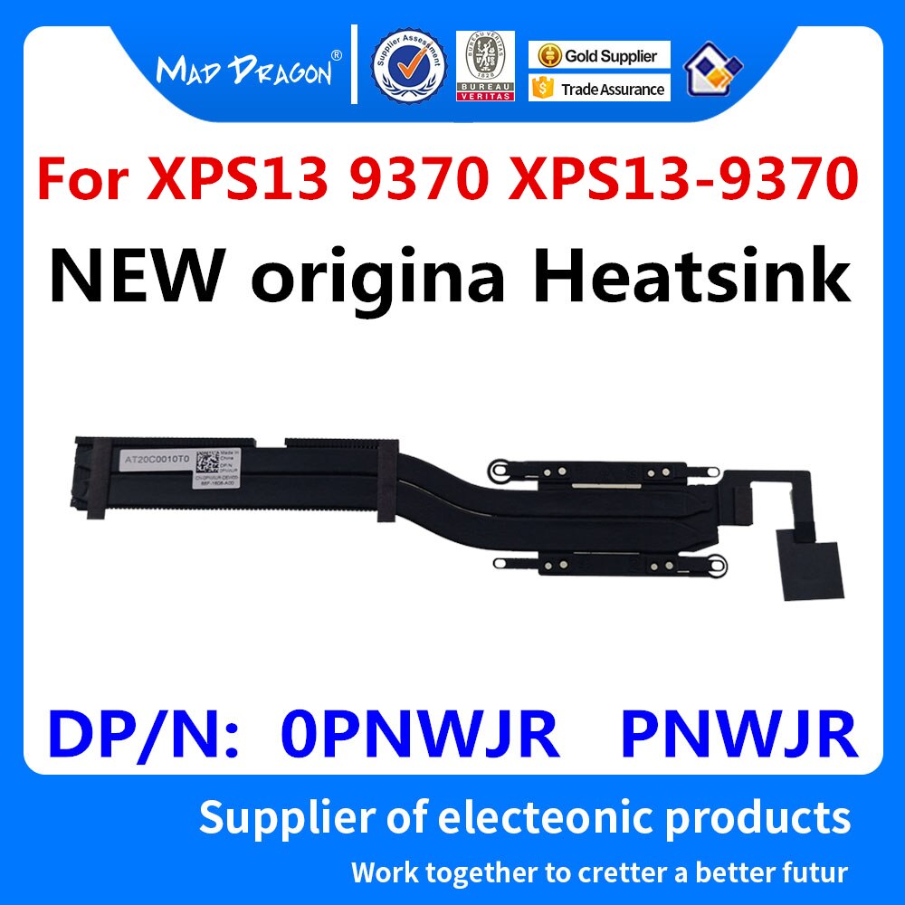 original CPU/Graphics Cooling Heatsink Fan Assembly For Dell XPS13 9370 XPS 13-9370 0980WH 980WH 0PNWJR PNWJR AT20C0010T0: Heatsink PNWJR