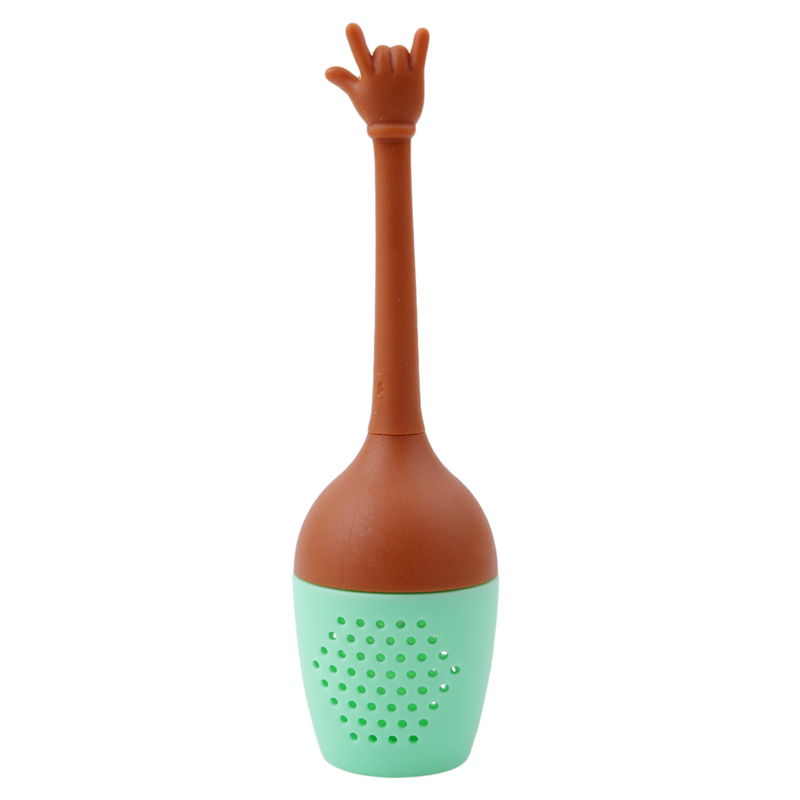 1pc svart tesil handgester tefilter silikon tesil ört krydda infusionsfilter diffusor köksredskap