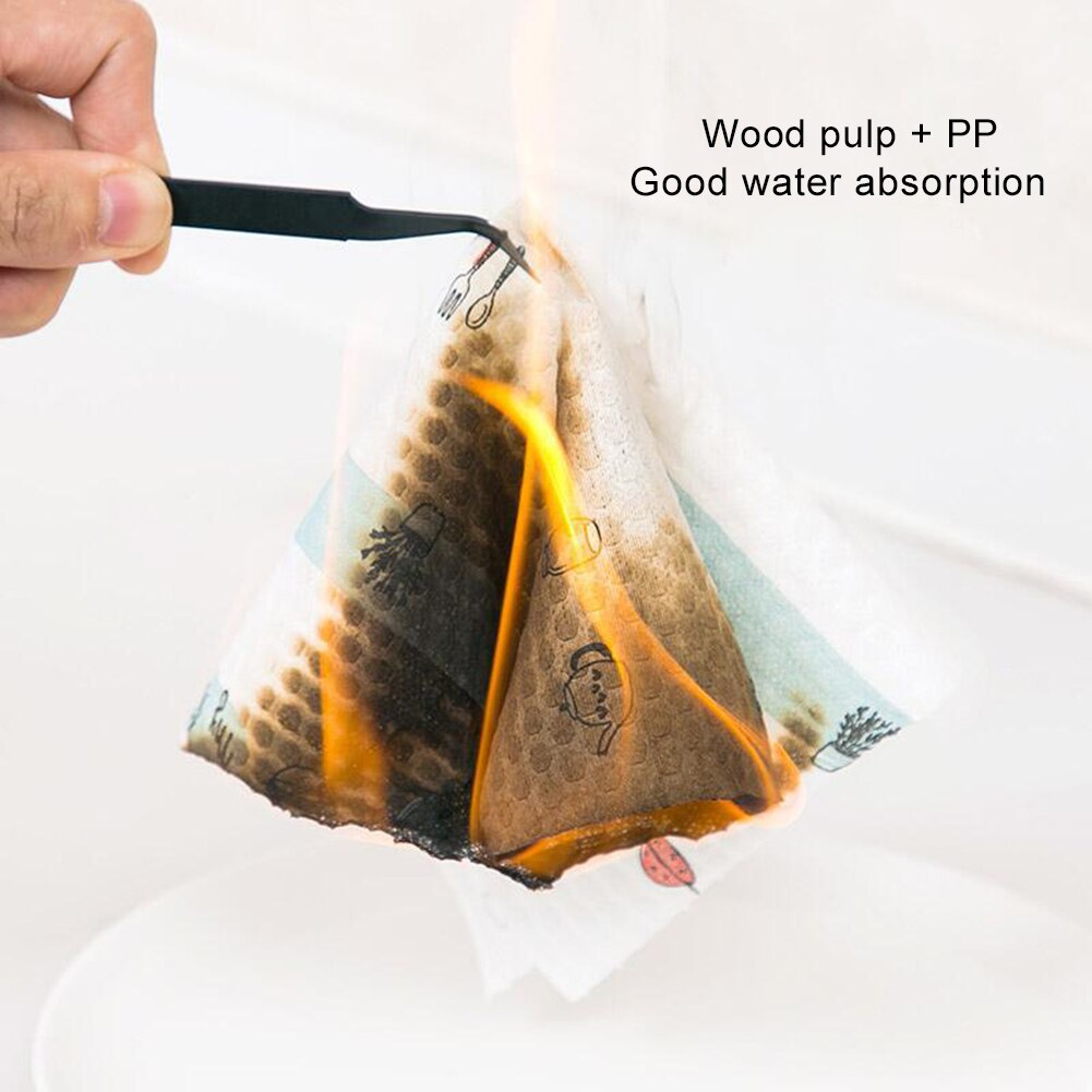 1 Roll Portable Restaurant Kitchen Disposable Non-woven Towel Wet Dry Use Cleaning Rag Dish Cloth