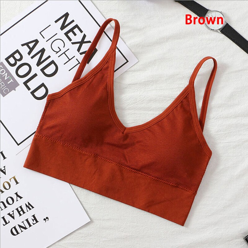 Female Push Up Women Bra Fitness Women Bralette Top Wire Free Padded Brassiere Bra Top Tube Top Underwear: wine