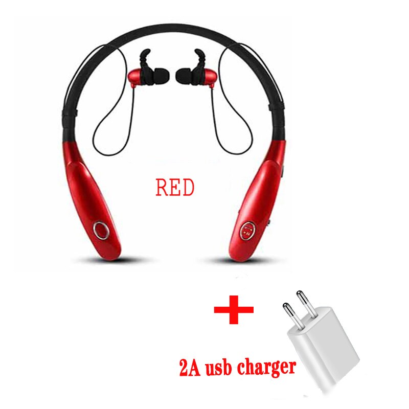 Auricolare Bluetooth 34Hr Cuffie Senza Fili In Esecuzione Sport Suono Basso Auricolare Con Microfono Per Il Iphone Xiaomi Auricolari: RED UC