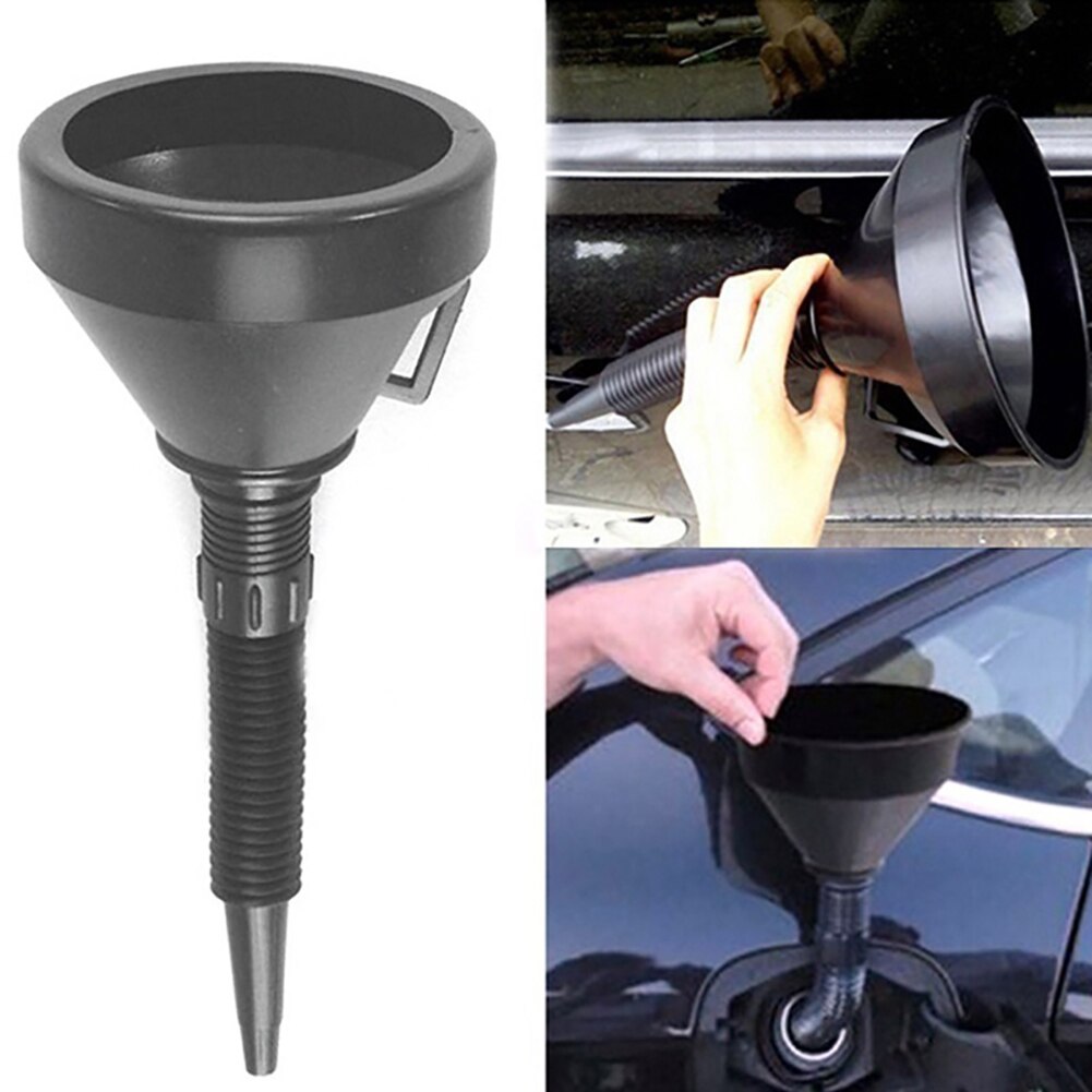 Filling Funnel Set, Spout Flexible Wide Car Fuel Funnel Fuel Funnel with Handle Large Plastic Funnel Car Petrol Filter Funnel