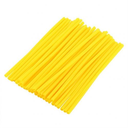 Enveloppes de rayons de roues de moto, 36 pièces/paquet, décor de protection de la peau: YELLOW