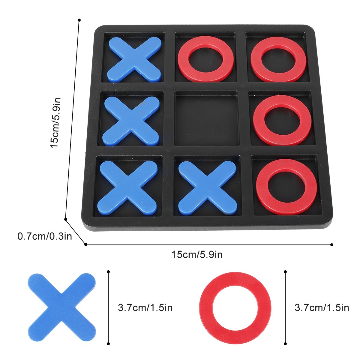 Tic Tac Toe Bordspel Hars Xoxo Schaken Puzzel Bordspel 2 Spelers Draagbare Tafelblad Bordspel Voor Familie Volwassenen en Kinderen