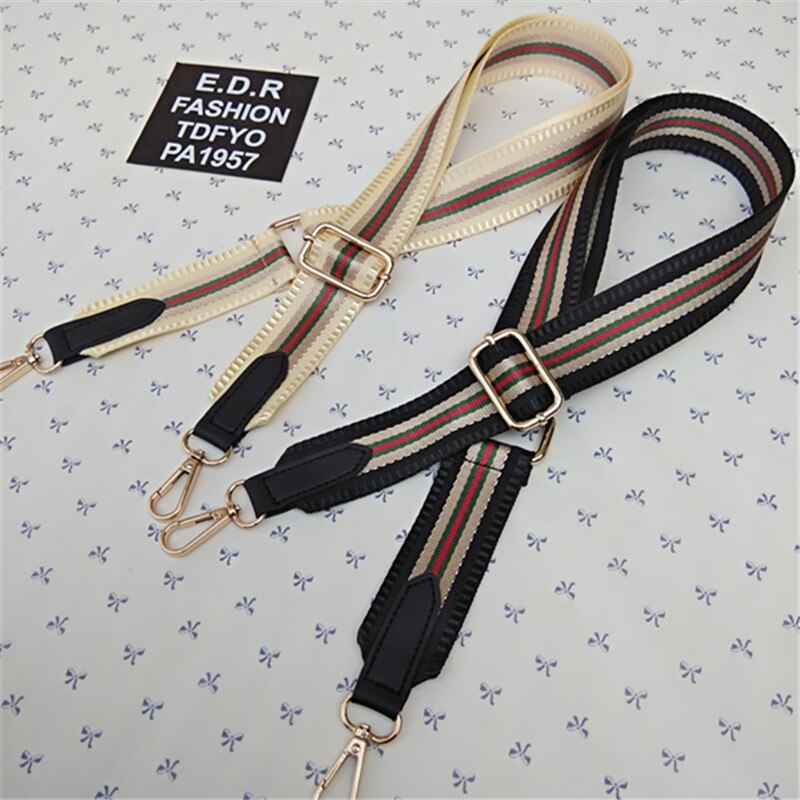 3.8cm woman bag Shoulder strap accessories vintage style stripe adjustable bag strap handle for cross body bag belt