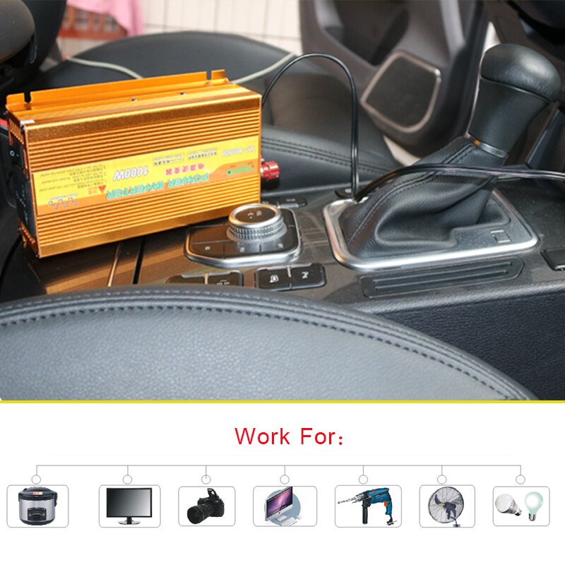 Pure Sine Wave Inverter 500w Power Solar Car Inverter DC 12V 24V to AC 220V Voltage Converter universal plug