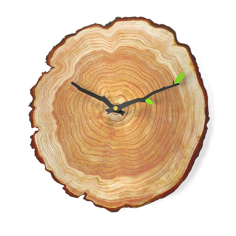12 Inch Rustic Round Wooden Wall Clock Battery Ope... – Vicedeal