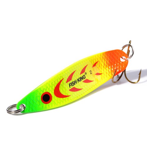 FISHKING-Señuelos de Pesca, cuchara Wobble de Metal, anzuelo de trucha, cuchara giratoria de 18g 27g señuelos spinning de pesca mar jigs de pesca de mar señuelos spinning mar cebos duros cucharillas de pescas Pinzas me: 150 mm / Borgoña