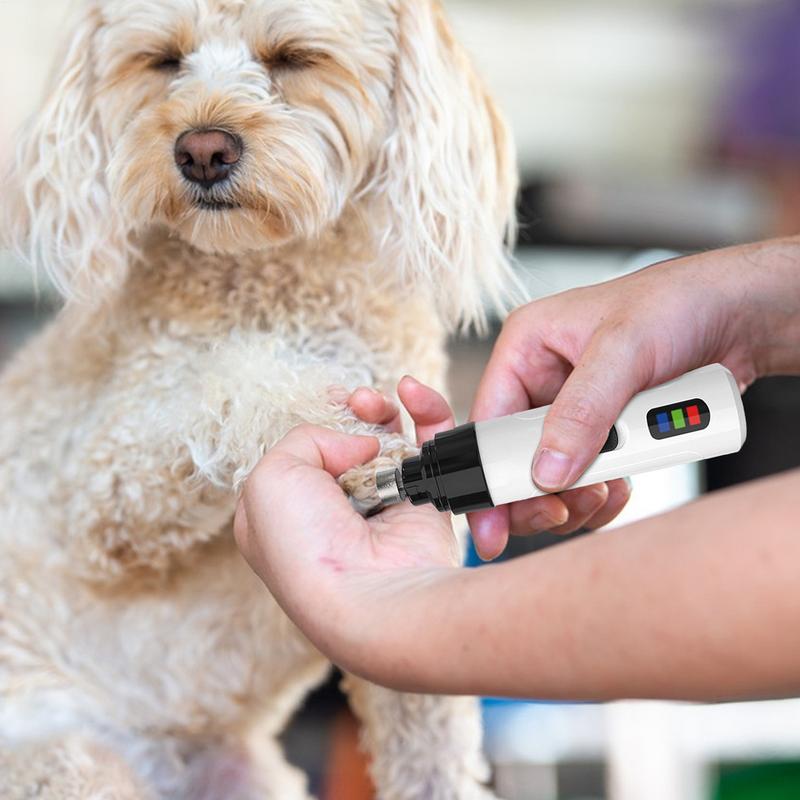 Cortauñas eléctrico para perros, cortaúñas para mascotas con carga USB, molinillo de uñas silencioso para mascotas, herramientas para el cuidado de uñas con patas de gato