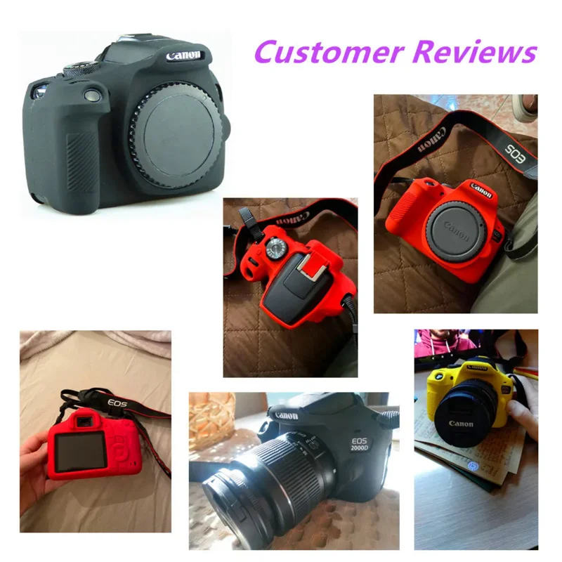 Für canon eos 1300d 1500d 2000d dslr kamera tasche rebel t7 kuss x90 silikon panzer haut hülle körper abdeckung schutz
