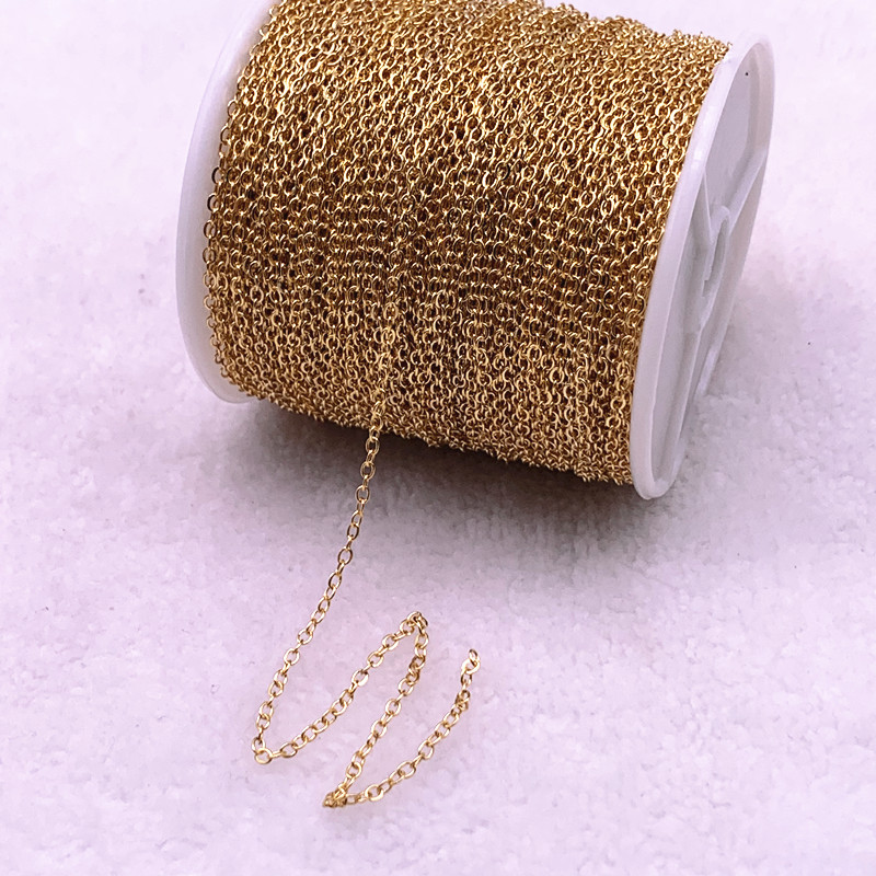 5yards Golded/silvered Plated Necklace Chain for Jewelry Making Findings DIY Necklace Chains Materials Handmade