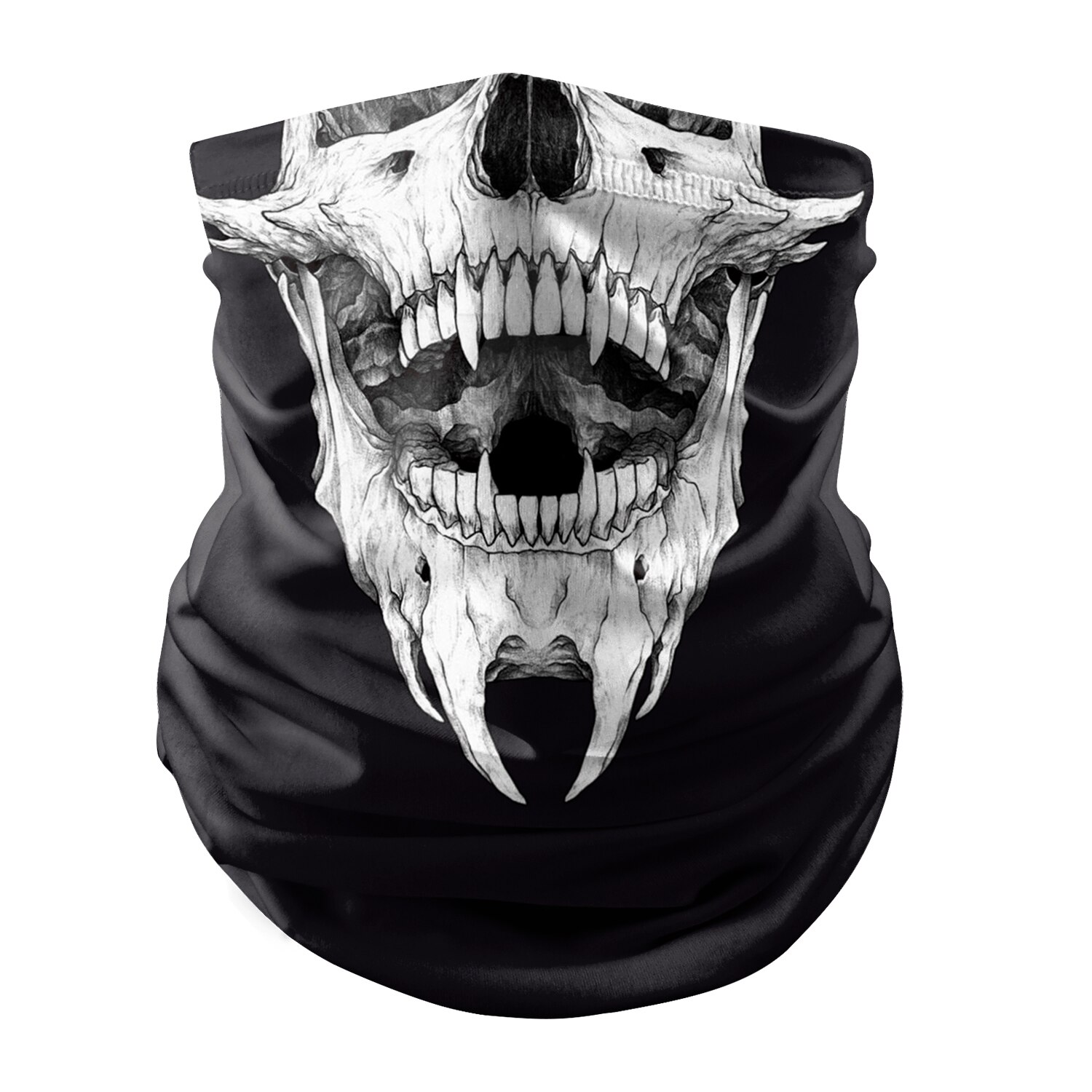 Zawaland kvinnor män dödskalle halsdukar skeletttryck halssjal karneval dammtät huvudbonad halsduk tubformad bandana: Stil 9