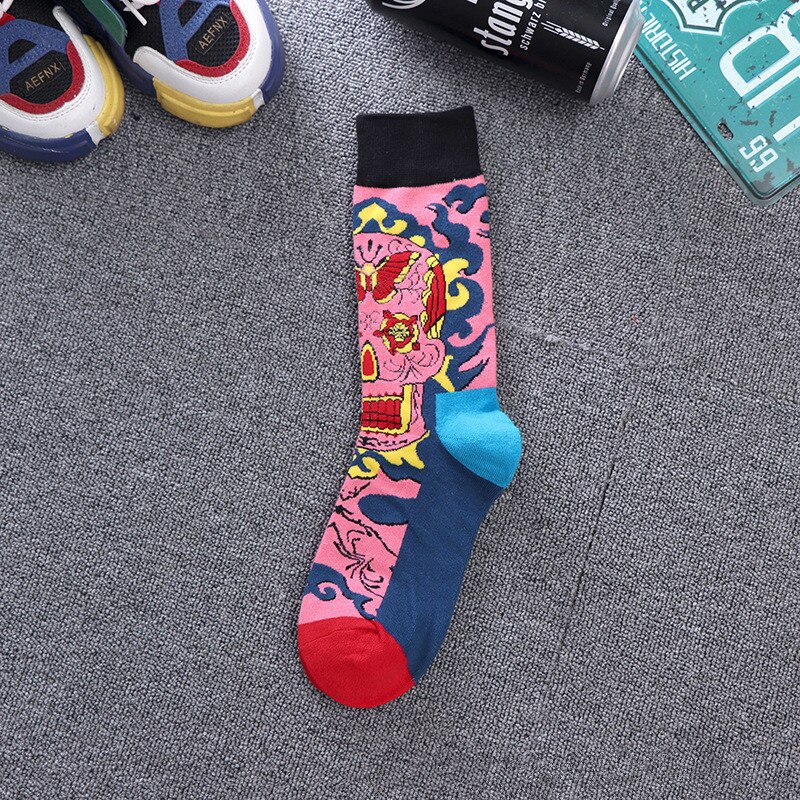 Newly Men Socks Cotton Casual Personality Hip Hop Streetwear Happy Socks for Men Brand