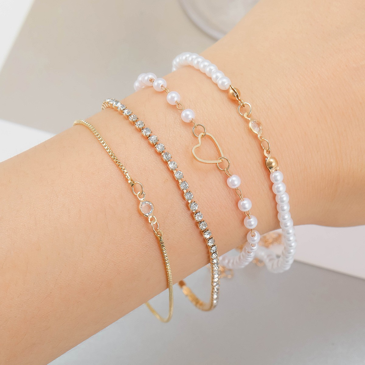 11 unids/set de pulseras de cadena giratoria bohemias para mujer, pulsera de eslabones cubanos ajustable de Color dorado Punk Vintage, de joyería de: COLOR ORO ROSADO