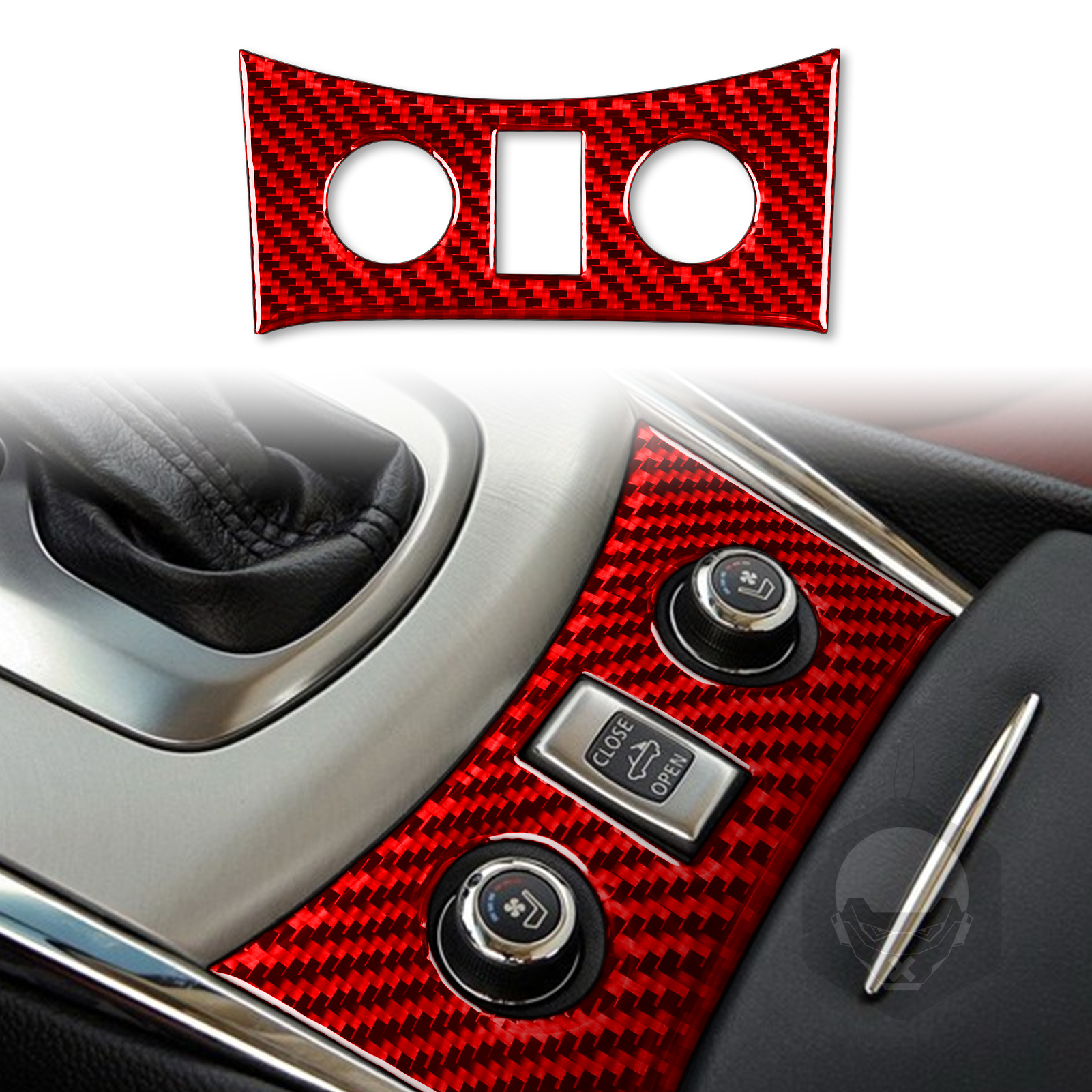 Voor Infiniti G35 2007 G37 Accessoires Auto Koolstofvezel Auto Interieur Gear Panel Cover Trim sticker Set: Blauw