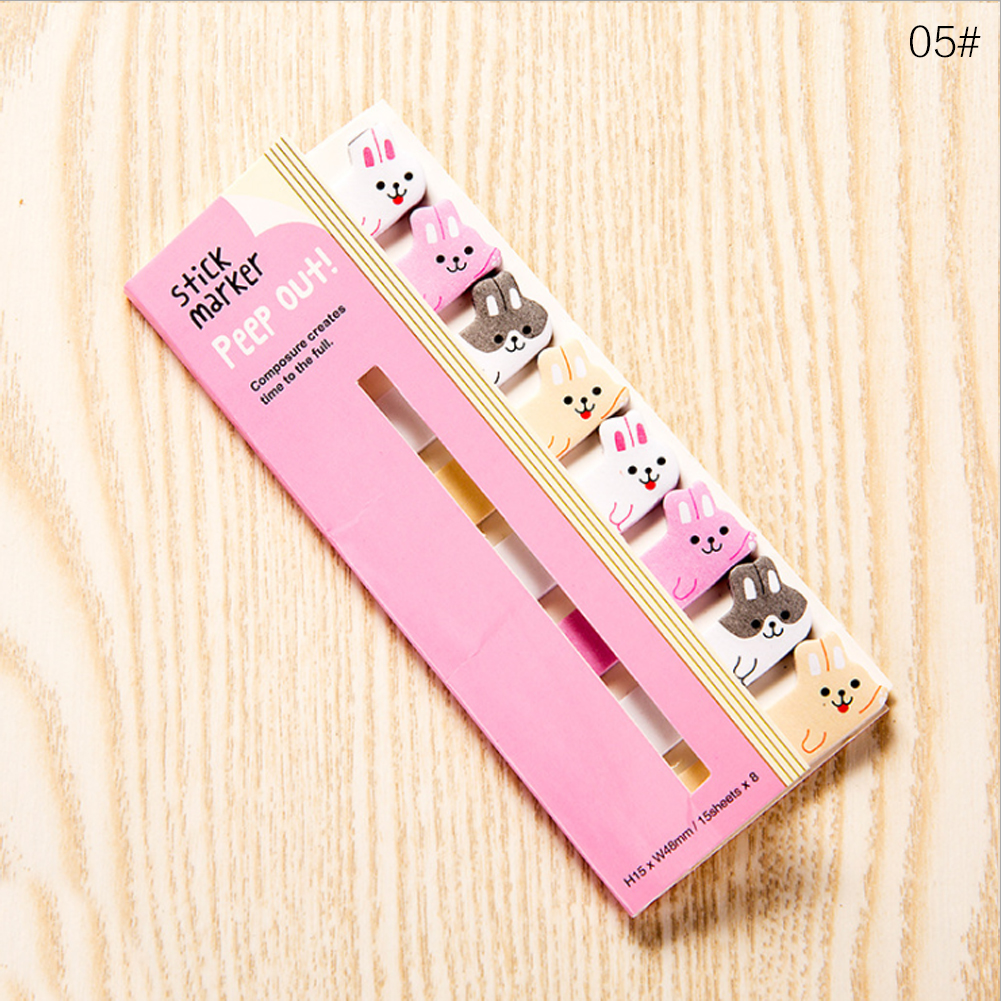 Cute Cartoon Memo Pad Cartoon Animals Musical Paper Post It Sticky Notes Writiing Pads For Girls School Stationery: 05
