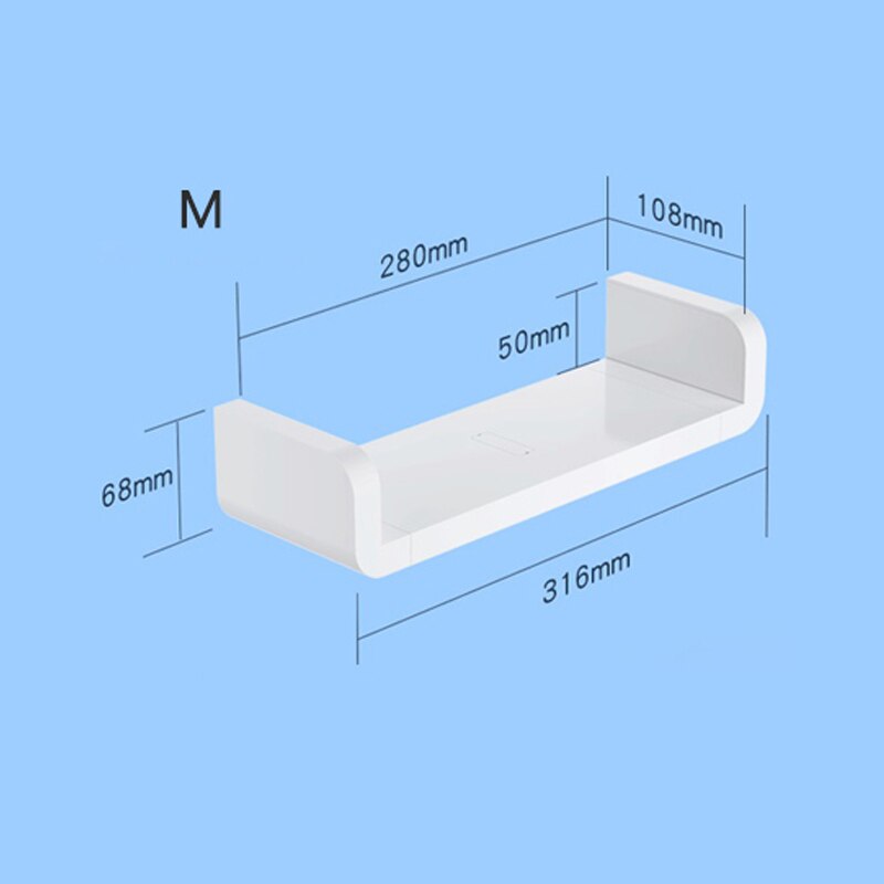 Toilethylde badeværelse opbevaring organisation vandtæt væg hylder støvtæt plast opbevaringshylde med spejl dør til badeværelse: Hylde medium