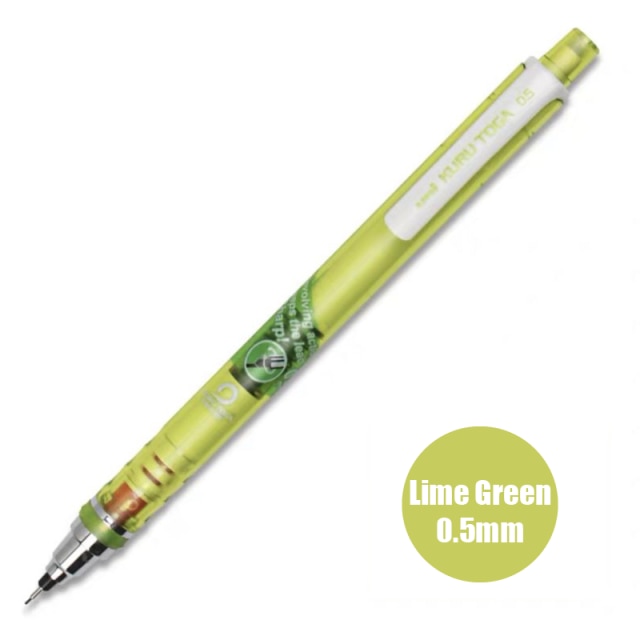 1pcs uni M5-452/M5-450T/M5-559 Kuru-toga mechanical pencil Automatic Pencil 0.5mm Rotating lead student office: M5-450T Green