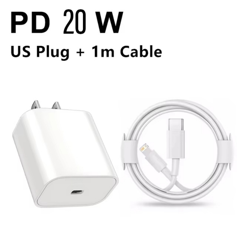 20W Fast Charger For Apple For iPhone 14 13 12 15 16 Pro Max X XS XR Quick Charger Phone Adapter USB C Type C Fast Charge Cable: BR