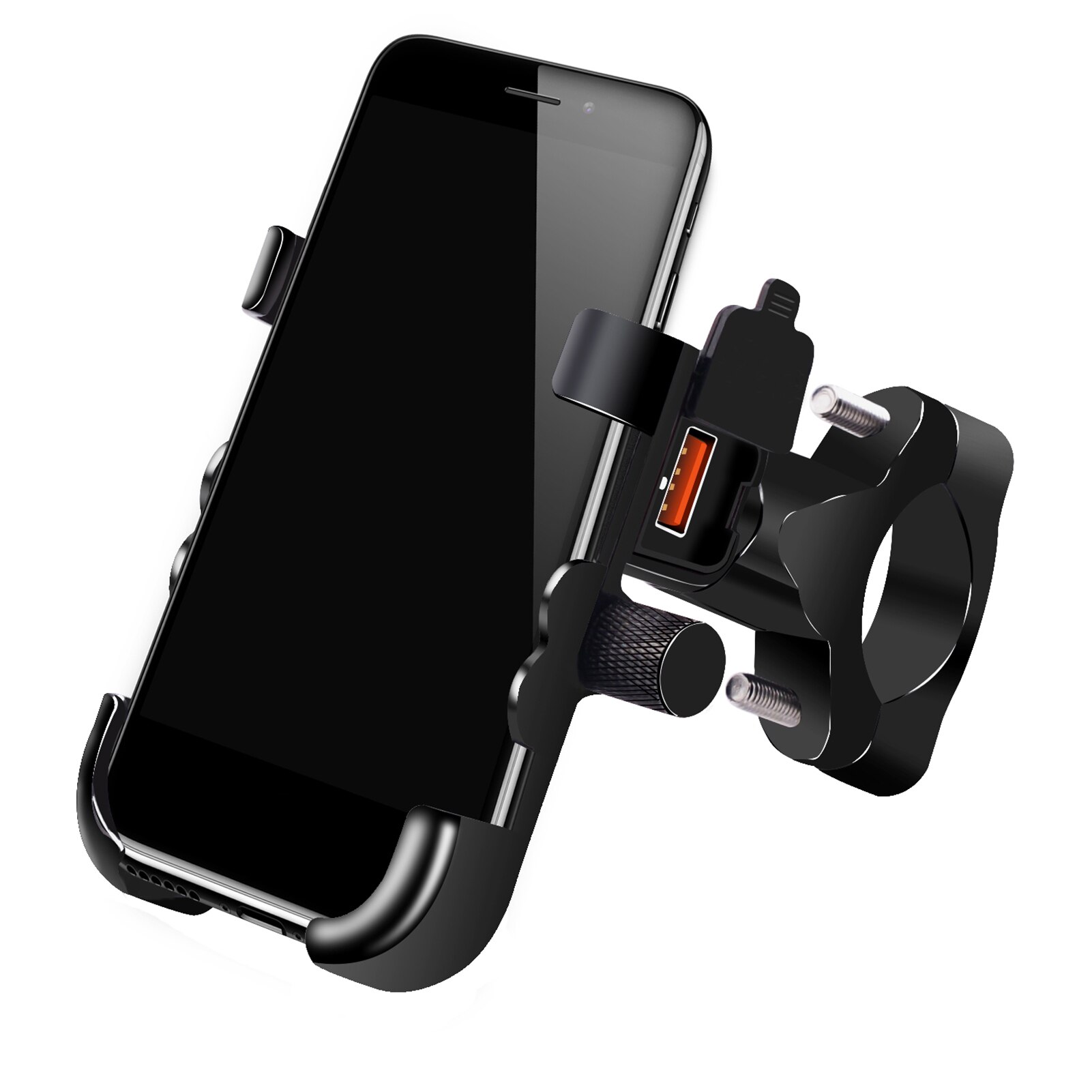 Motorfiets Telefoon Houder Qc 3.0 Usb Snellader Beugel Stand Voor Atv Sneeuwscooter Iphone Samsung Huawei Navigatie Gps Tablet