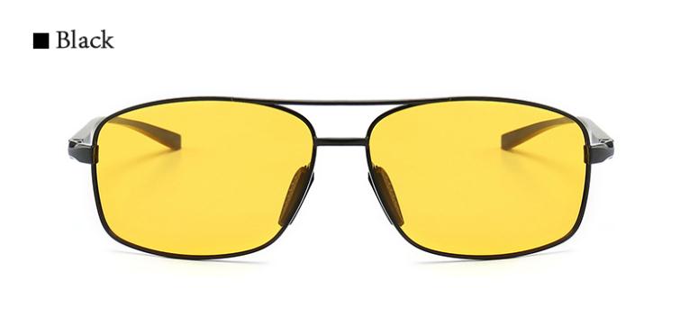 Aluminium magnesiumlegering fotokromiske nattesynsbriller til kørsel af polariserede solbriller gule linse briller  uv400 l3: 1