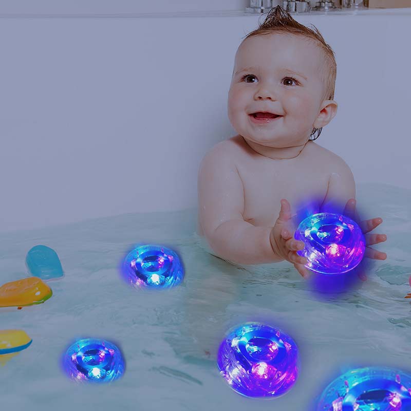 Baby Kids Electric Flashing Bathing Toys Tub LED Light Shower Diamond Waterproof Colorful Baby Kids Bathroom Toy